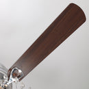 48" Aitutaki Modern Chrome Flush Mount Reversible Crystal Ceiling Fan with Lighting and Remote Control