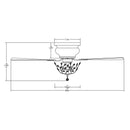 48" Aitutaki Modern Chrome Flush Mount Reversible Crystal Ceiling Fan with Lighting and Remote Control