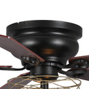 48" Athens Farmhouse Flush Mount Reversible Ceiling Fan with Lighting and Remote Control