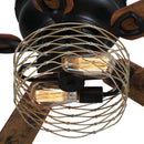 48" Athens Farmhouse Flush Mount Reversible Ceiling Fan with Lighting and Remote Control