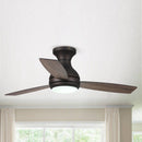 48" Beckette Farmhouse Flush Mount Reversible Ceiling Fan with Lighting and Remote Control