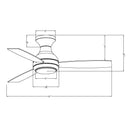 48" Beckette Farmhouse Flush Mount Reversible Ceiling Fan with Lighting and Remote Control