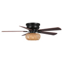 48" Bologna Farmhouse Flush Mount Reversible Ceiling Fan with Lighting and Remote Control