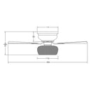 48" Bologna Farmhouse Flush Mount Reversible Ceiling Fan with Lighting and Remote Control