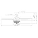 48" Dreyer Modern Chrome Downrod Mount Reversible Crystal Ceiling Fan with Lighting and Remote Control