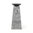 48-Inch Large Outdoor Propane Fire Bowl Column With Cover & Lava Rocks (SAK70938)