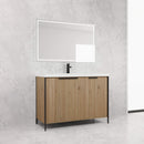 Nuvia 48-Inch Modern Light Coffee Freestanding Vanity With Resin Sink (SAK97502)