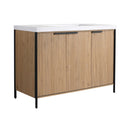 Nuvia 48-Inch Modern Light Coffee Freestanding Vanity With Resin Sink (SAK97502)