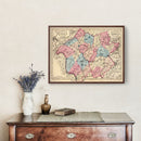 Vintage Map of Hunterdon County, New Jersey 1872