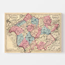 Vintage Map of Hunterdon County, New Jersey 1872