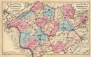 Vintage Map of Hunterdon County, New Jersey 1872