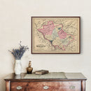 Vintage Map of Mercer County, New Jersey 1872