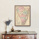 Vintage Map of Ocean County, New Jersey 1872