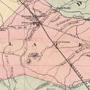 Vintage Map of Ocean County, New Jersey 1872