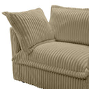Set of 2 Slipcovered Armchairs,Deep Seat Accent Chair Set for Living Room, Reading Room, Bedroom and Working Spaces,Armchair Sets with Large Soft Pillows,Camel Corduroy Fabric