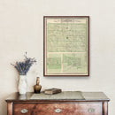 Vintage Map of Lagrange County, Indiana 1876