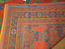 7x11 Turkish Oushak Rug, Vintage Red & Blue Oriental Carpet, Hand Knotted Wool Area Rug 7 x 11, Turkish Sparta Rug, Antique Turkish Rug Nice