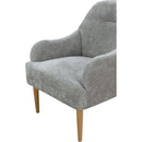 Chenille Armchair, Modern Style Accent Chair with Wood Legs, Comfy Design for Living Room, Bedroom, Office, Gray