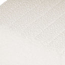 Cream Soft Boucle Upholstered Ottoman Footrest 18 Inches