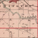 Vintage Map of Huntington County, Indiana 1876