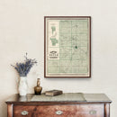 Vintage Map of Wells County, Indiana 1876