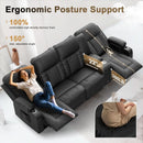 4 Seat Recliner Sofa With USB Ports And Storage Console