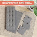 Oversized Forty Inch Gray Storage Ottoman With Drawers