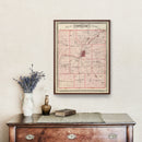 Vintage Map of Tippecanoe County, Indiana 1876
