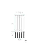 Acrylic Cylinder Chandelier // 5 Light