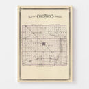 Vintage Map of Benton County, Indiana 1876
