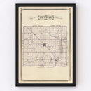 Vintage Map of Benton County, Indiana 1876