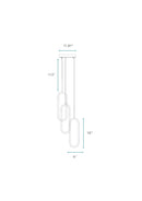 LED Three Clips Chandelier // Matte Black
