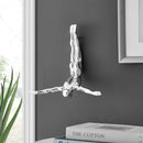 Diver 11" Wall Decor Sculpture // Chrome