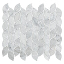 Carrara White Blanco Pattern 12"x12" Honed Marble Mesh-Mounted Mosaic Tile- MSI Collection