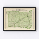 Vintage Map of Jackson County, Indiana 1876