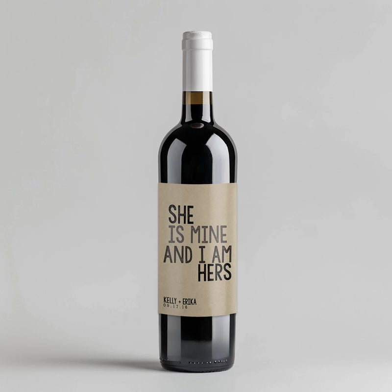 She Is Mine Wine Label