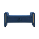Modern Teddy Upholstered Large Bed End Bench With Arms And Storage