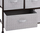 Extra Wide Fabric 5 Drawer Storage Organizer Unit Bronze