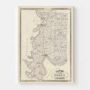 Vintage Map of Posey County, Indiana 1876