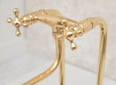 Elegant Brass Kitchen Faucet with Unique Elephant Trunk Spout