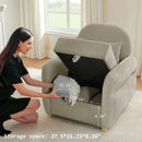 33Point5Inch Modern Reading Chair With HiddenStorage