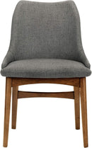 Azalea Charcoal Fabric Wood Dining Side Chairs 19 Inch Seat Height