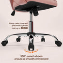 Pink Velvet Desk Chair Backrest Office Chair Modern