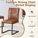 Table and chair set.A 49.6*30 Inch Transparent Tempered Glass Dining Table With Walnut Wood Grain MDF Legs.Paired With 4 Ergonomic Brown Technology Fabric Dining Chairs,Black Metal Legs.