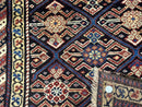 Antique Persian Wide Runner Rug 4x9, Kurdish Rug, Panel Design, Rainbow Border, Rare Tribal Rug