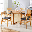 Table and chair set, ancient style solid wood dining table, imitation rattan table legs, beautiful simple solid wood dining chairation