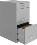 Space Solutions 18In Deep File Cabinet Arctic Silver