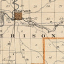 Vintage Map of Harrison County, Indiana 1876