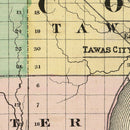 Vintage Map of Iosco County, Michigan 1873