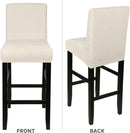 Water Repellent Bar Stool Covers Set Of 4 Beige Ripple Jacquard